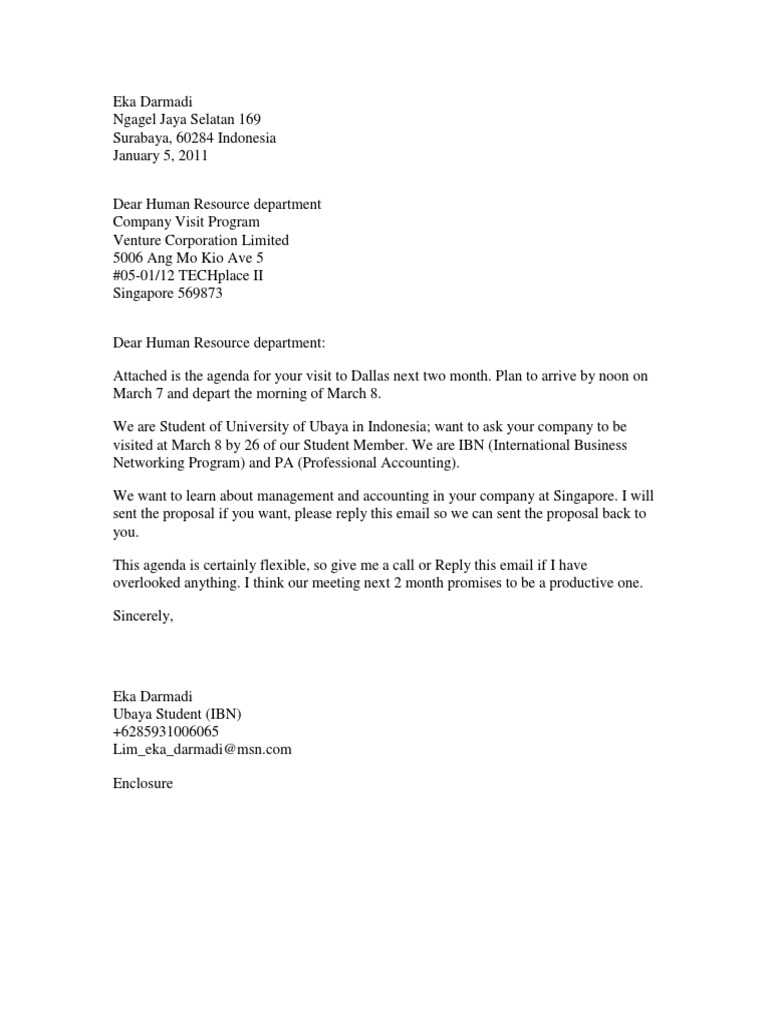 summer visitation letter template texas