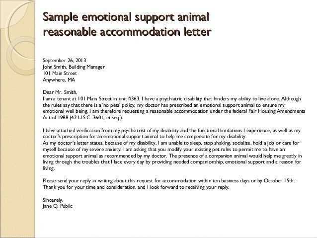 housing template free emotional support animal letter pdf