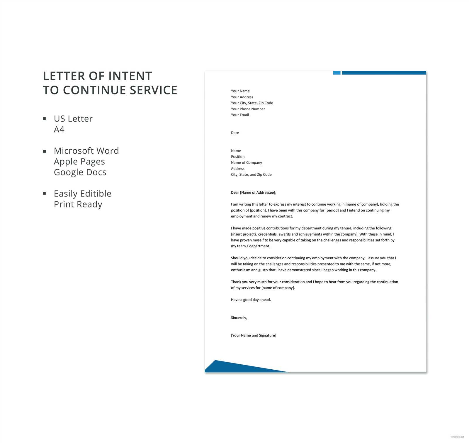 sea service letter template