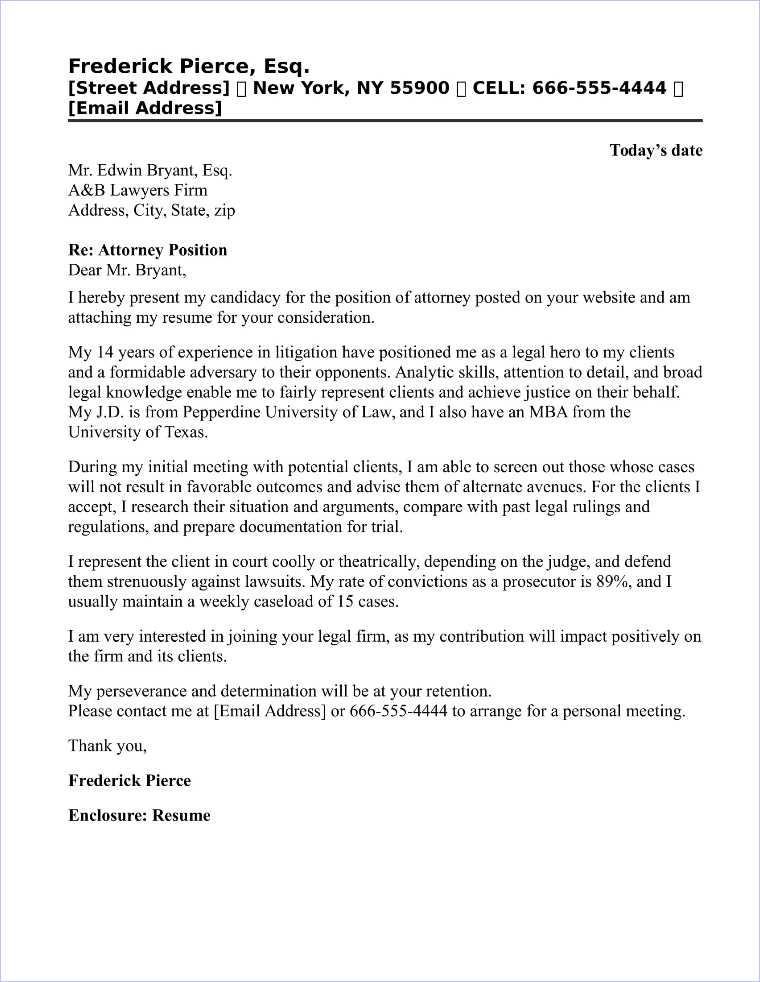 cover letter template attorney