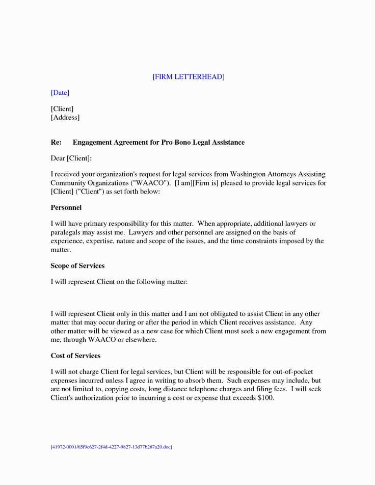 client letter template law
