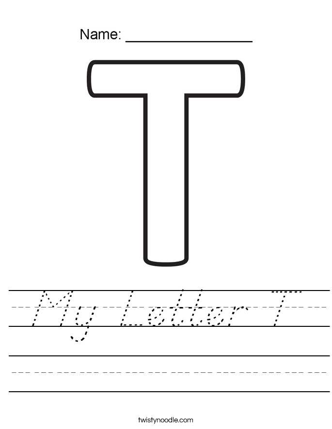 t letter template