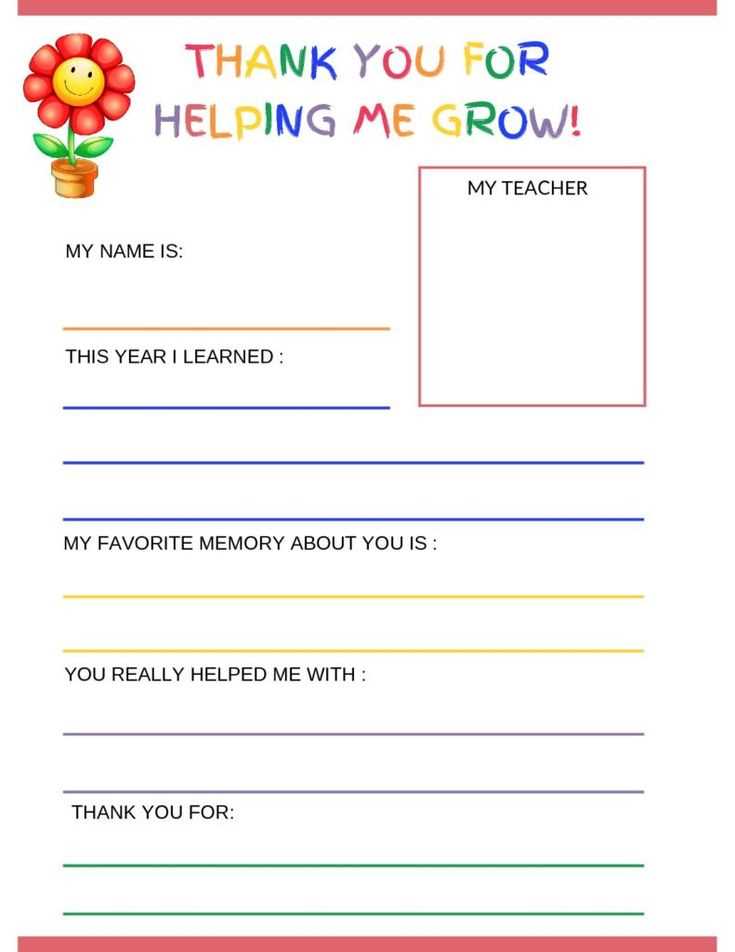 teacher appreciation letter template pdf