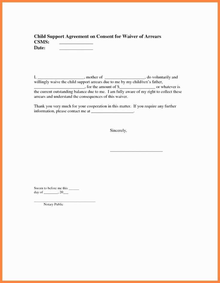 template for notarized letter