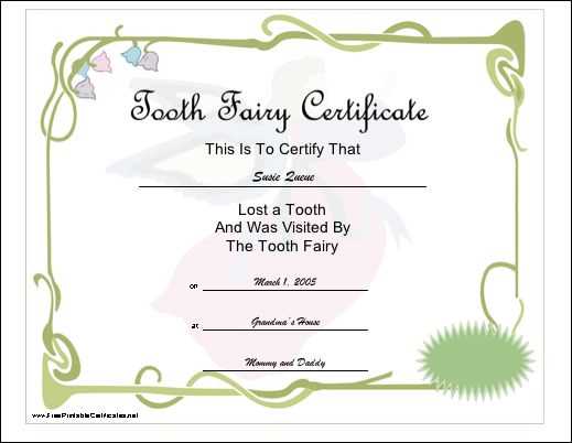 template free printable tooth fairy letter pdf