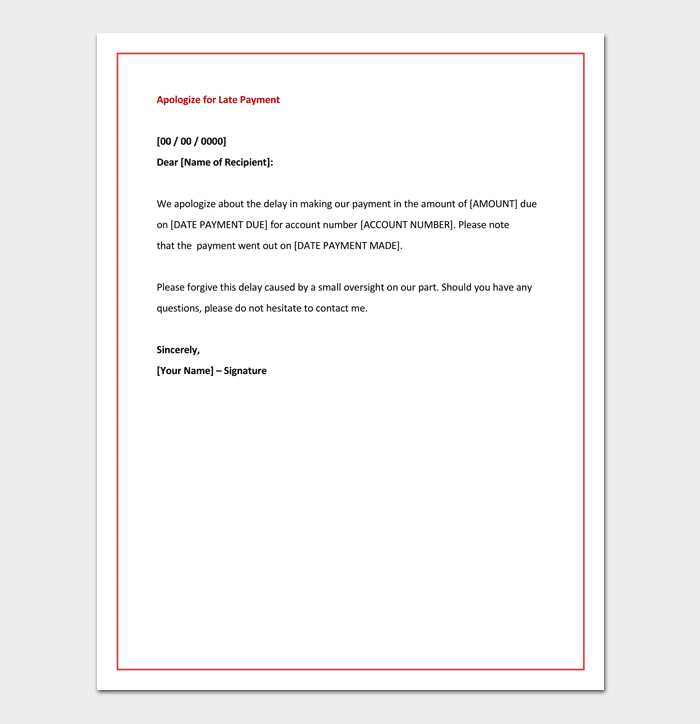 template letter for late payment