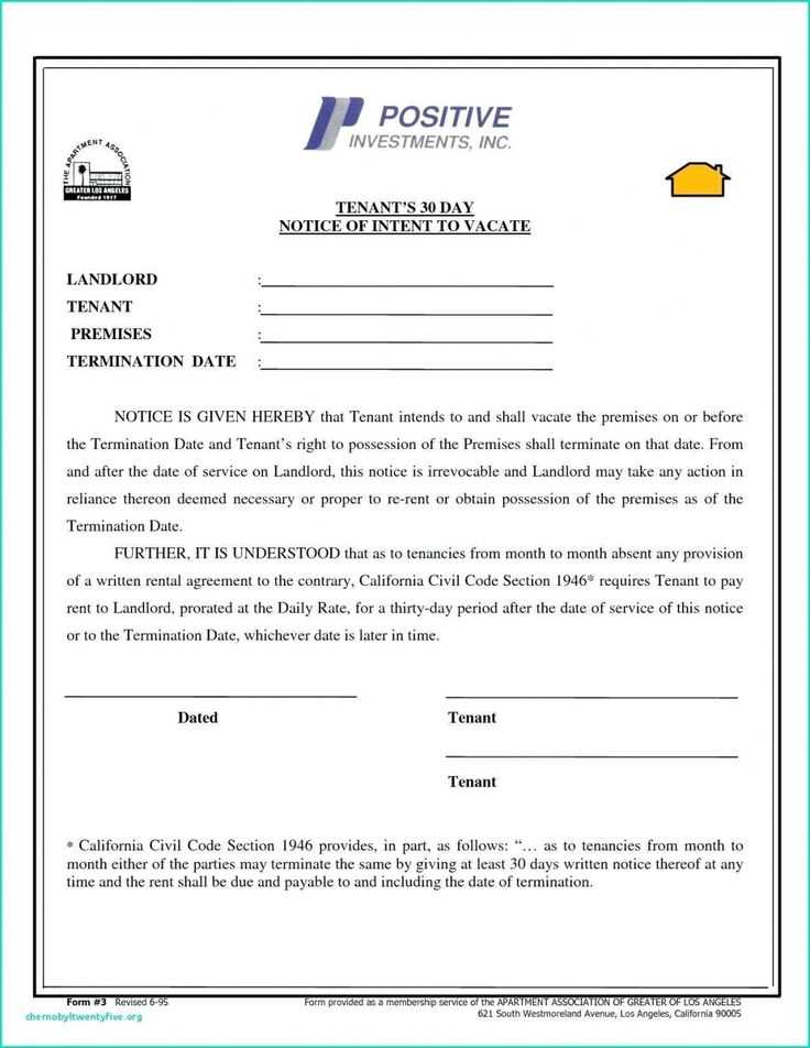 template letter from landlord to tenant