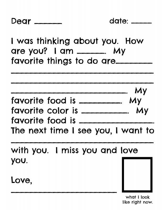 template of a friendly letter