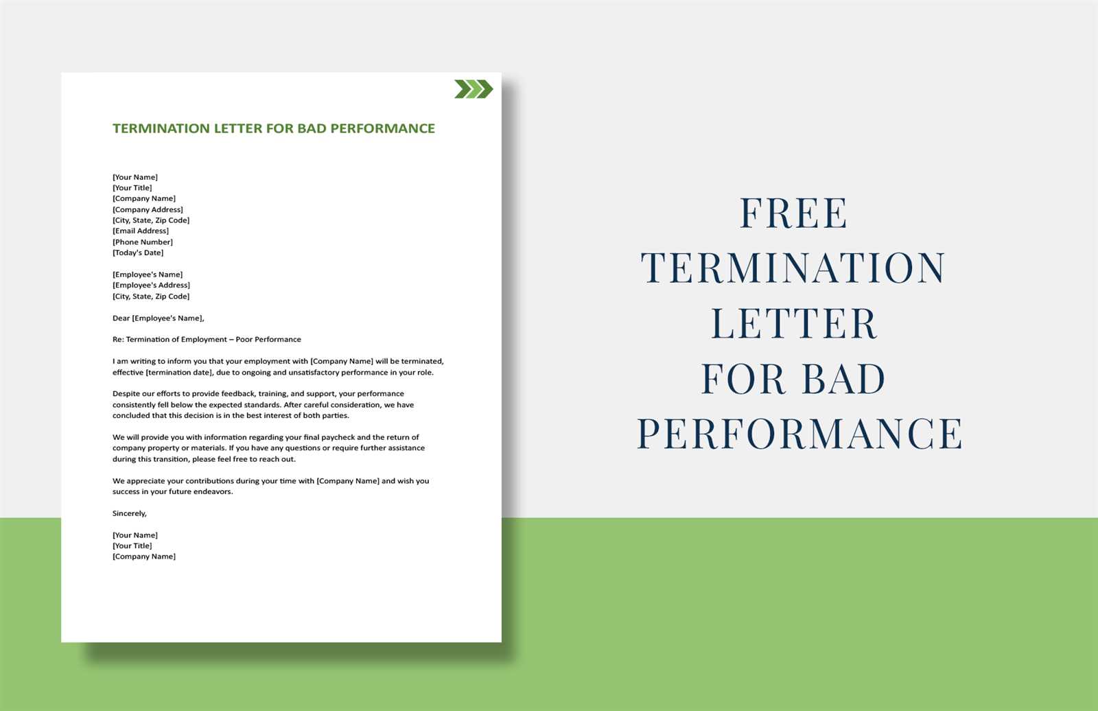 termination letter template for poor performance
