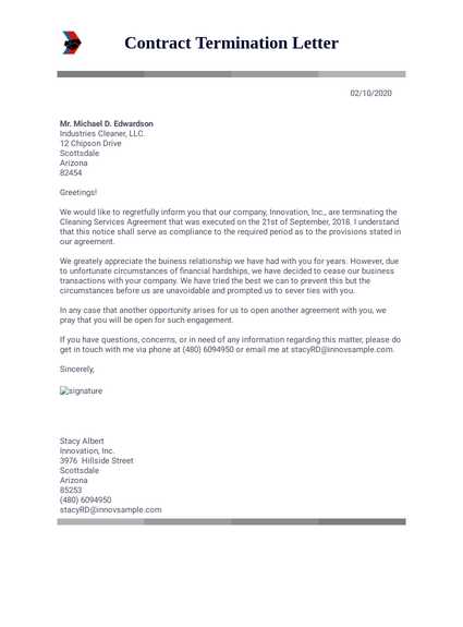 termination letter templates
