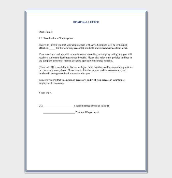 termination of business relationship letter template