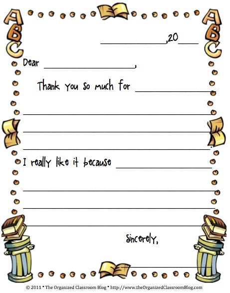 thank you teacher letter template