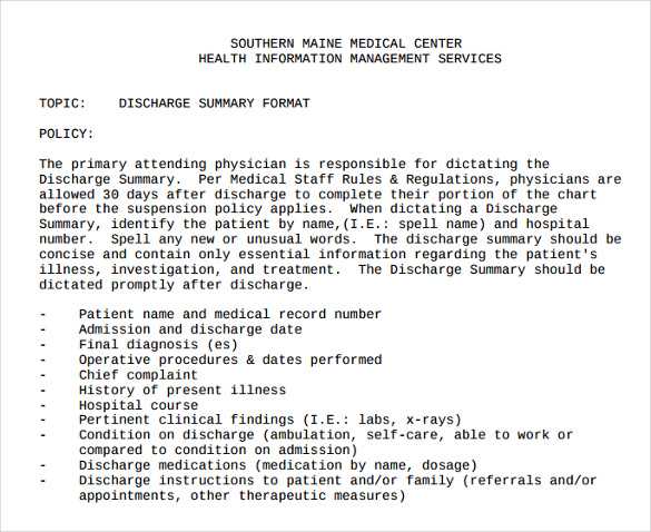 therapy discharge letter template