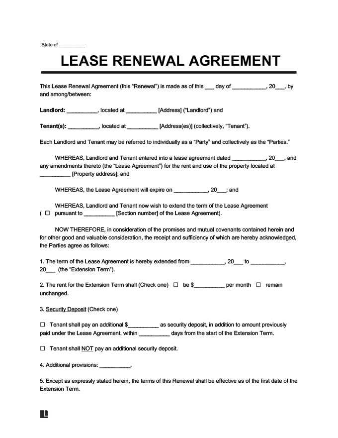 lease renewal letter template word