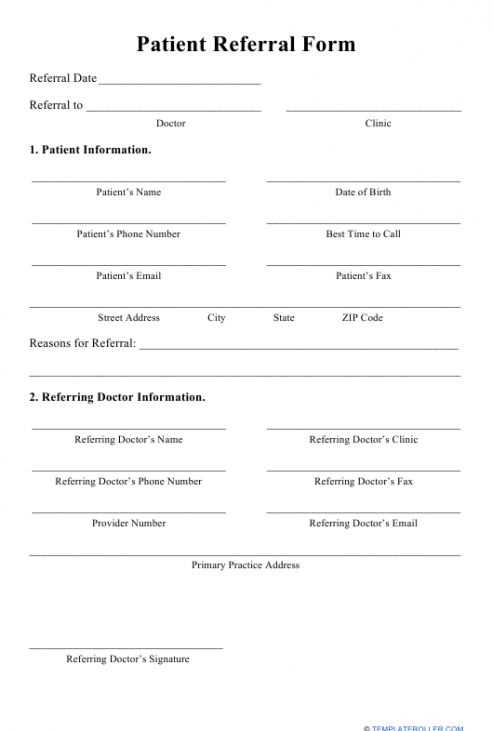 patient referral letter template