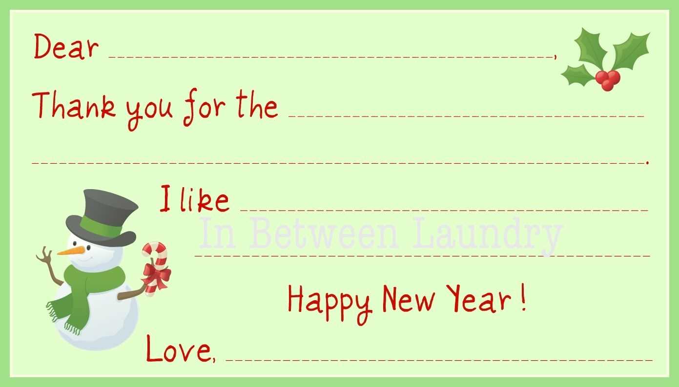 happy new year letter template