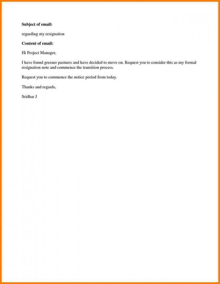 typical resignation letter template