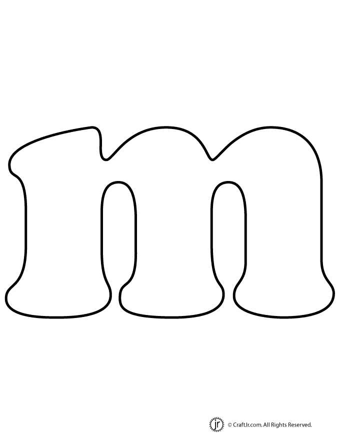 m and m letter template