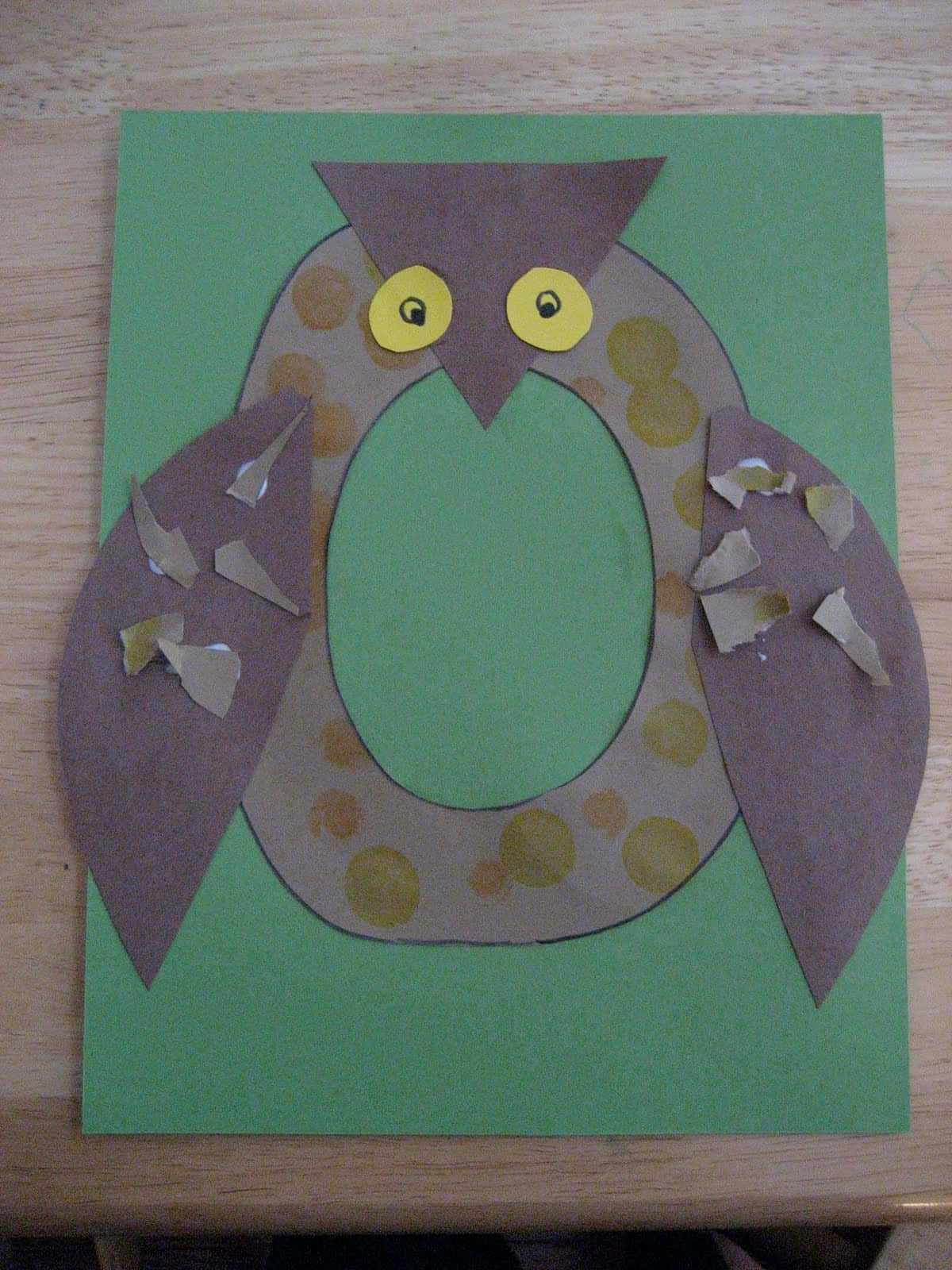 letter o owl craft template