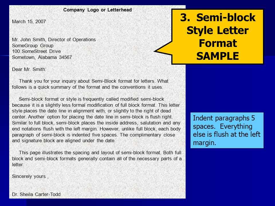 letter style template