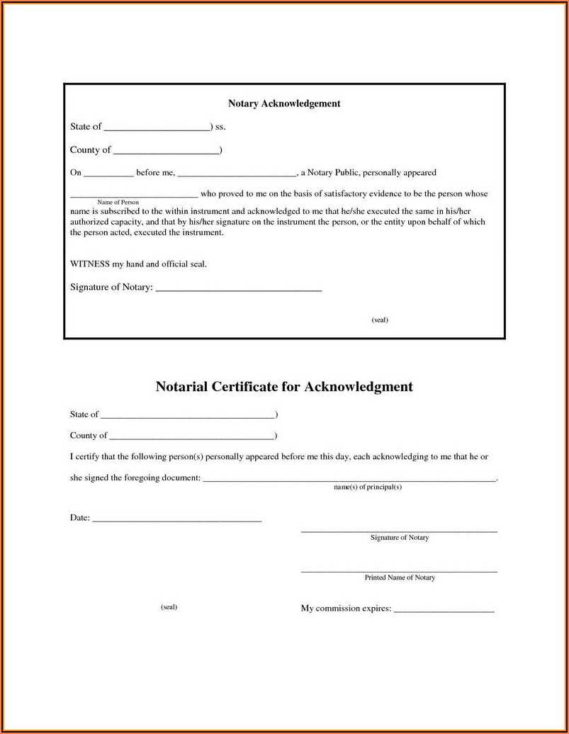 notary public notarized letter template