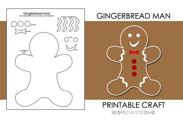 gingerbread man letter template