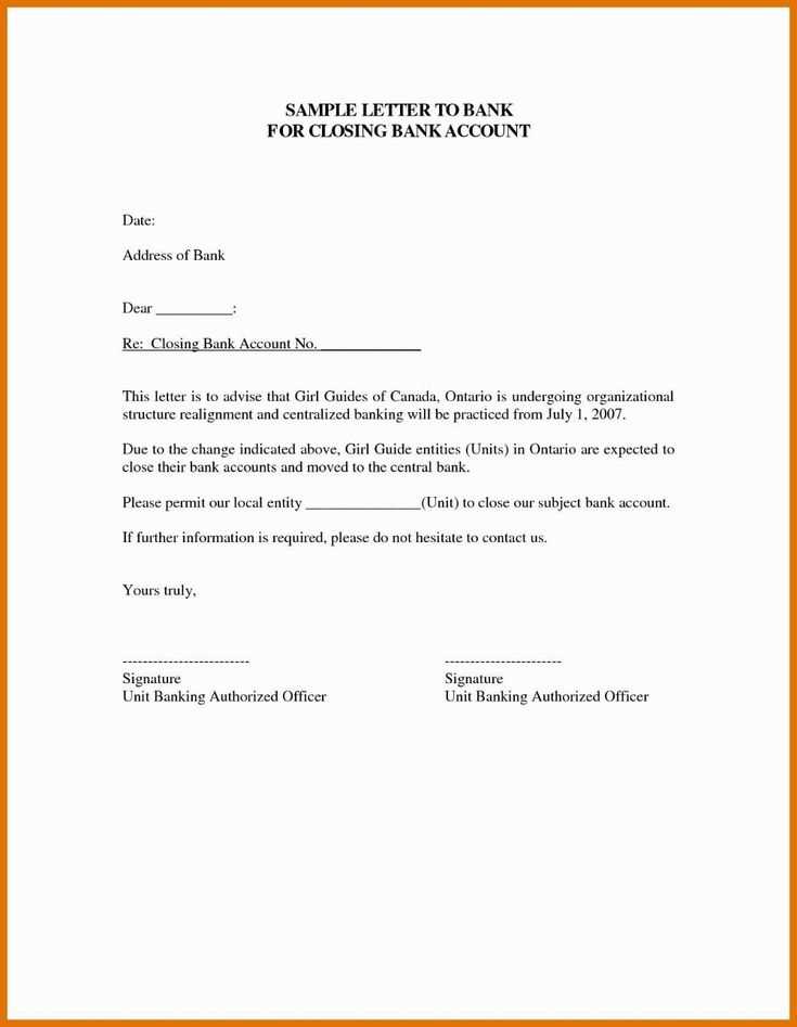 change of bank account letter to customers template