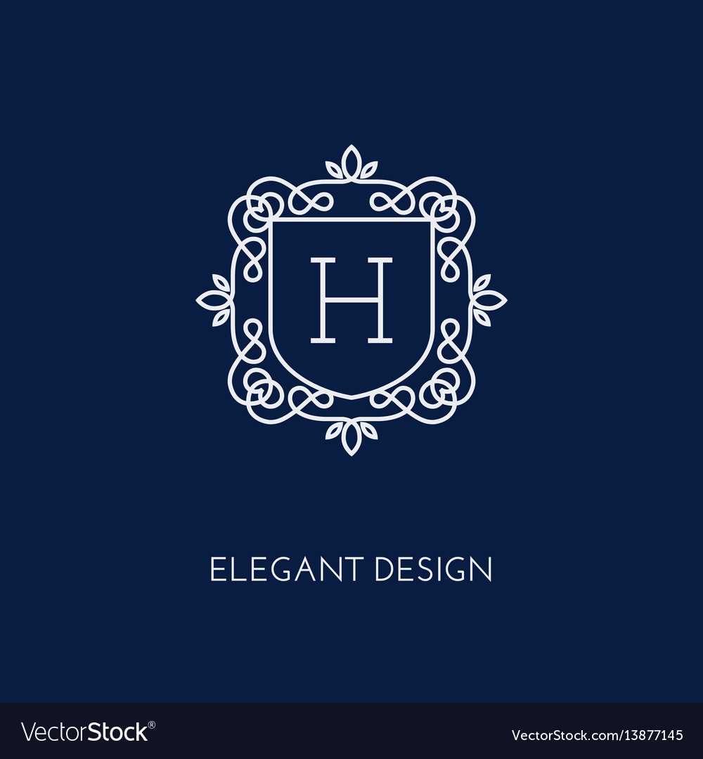 letter h monogram template