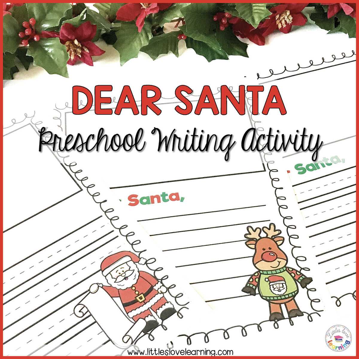 letter santa template preschool