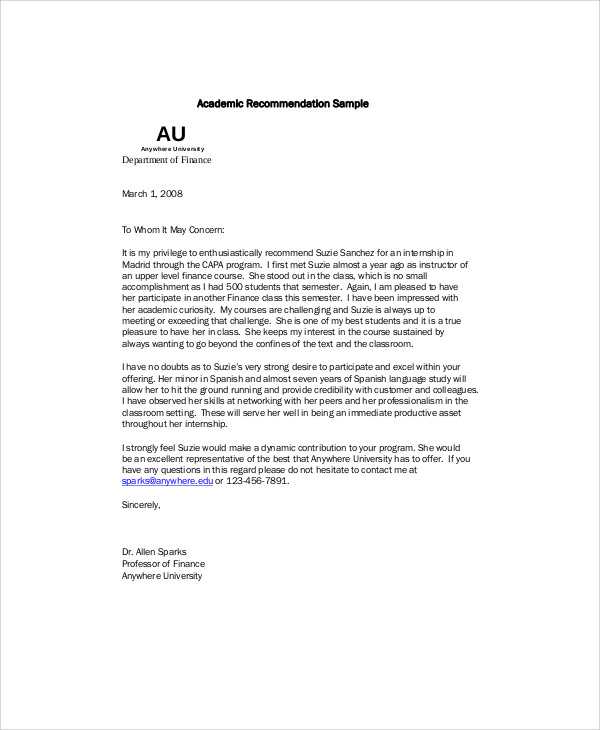 phd letter of recommendation template