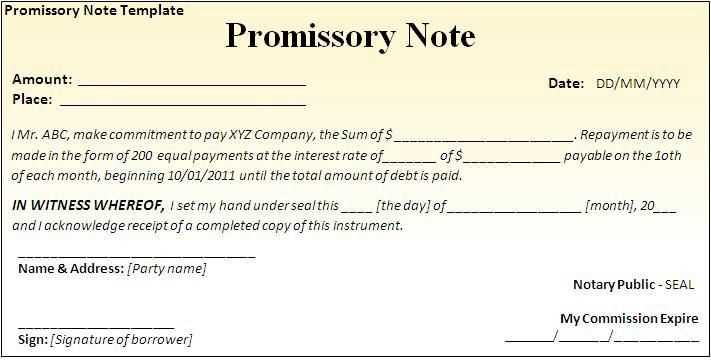 letter with notary template