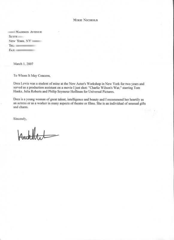 immigration letter of recommendation template