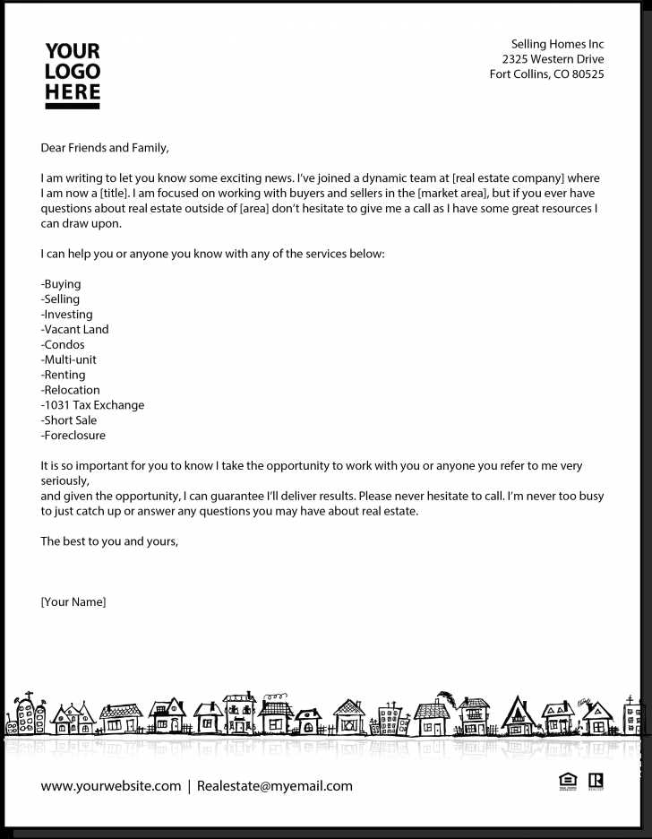 real estate prospecting letter templates