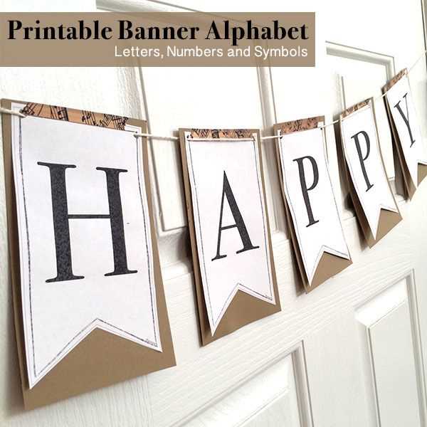 letter banner template