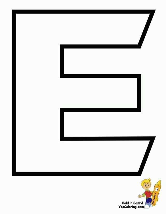 capital letter e template