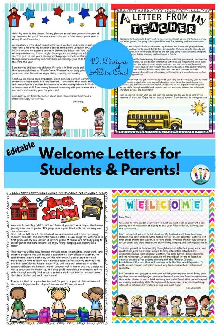 welcome letter template for parents