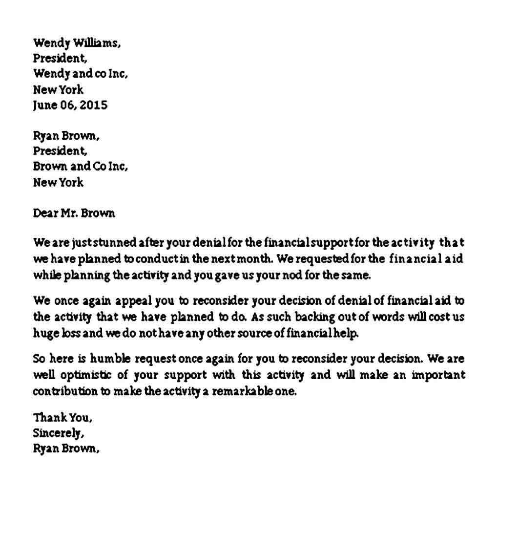 sap appeal letter template