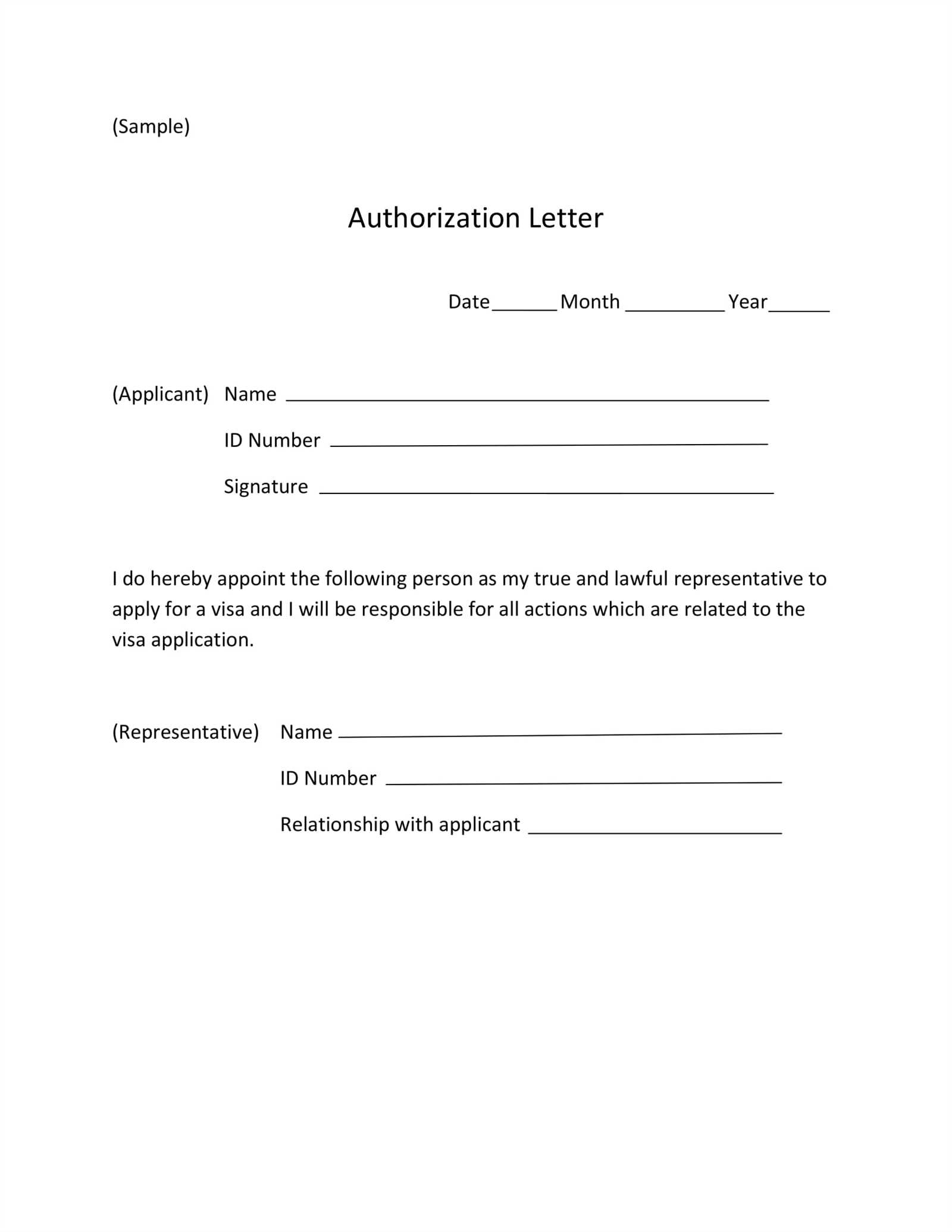 authorization letter template doc