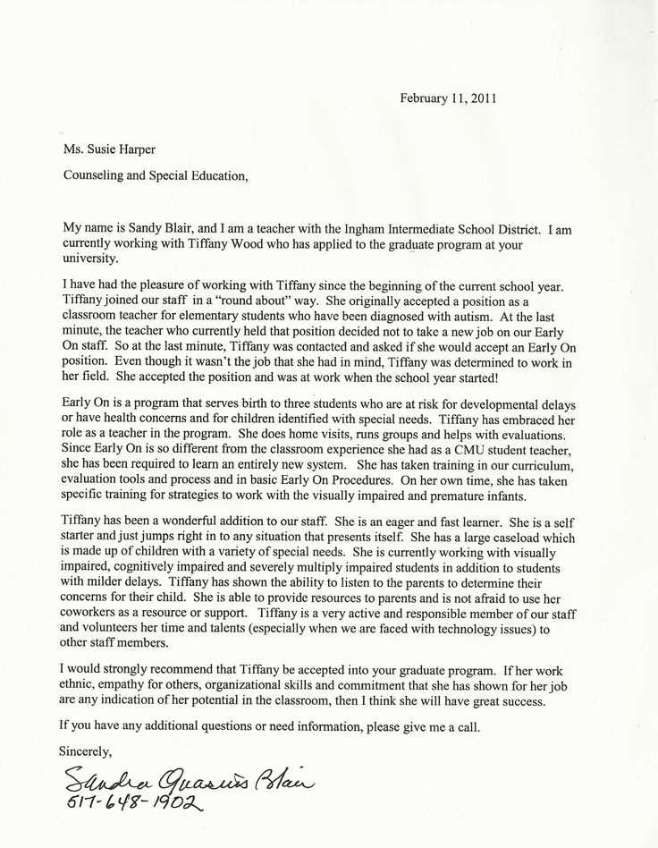 grad school recommendation letter template