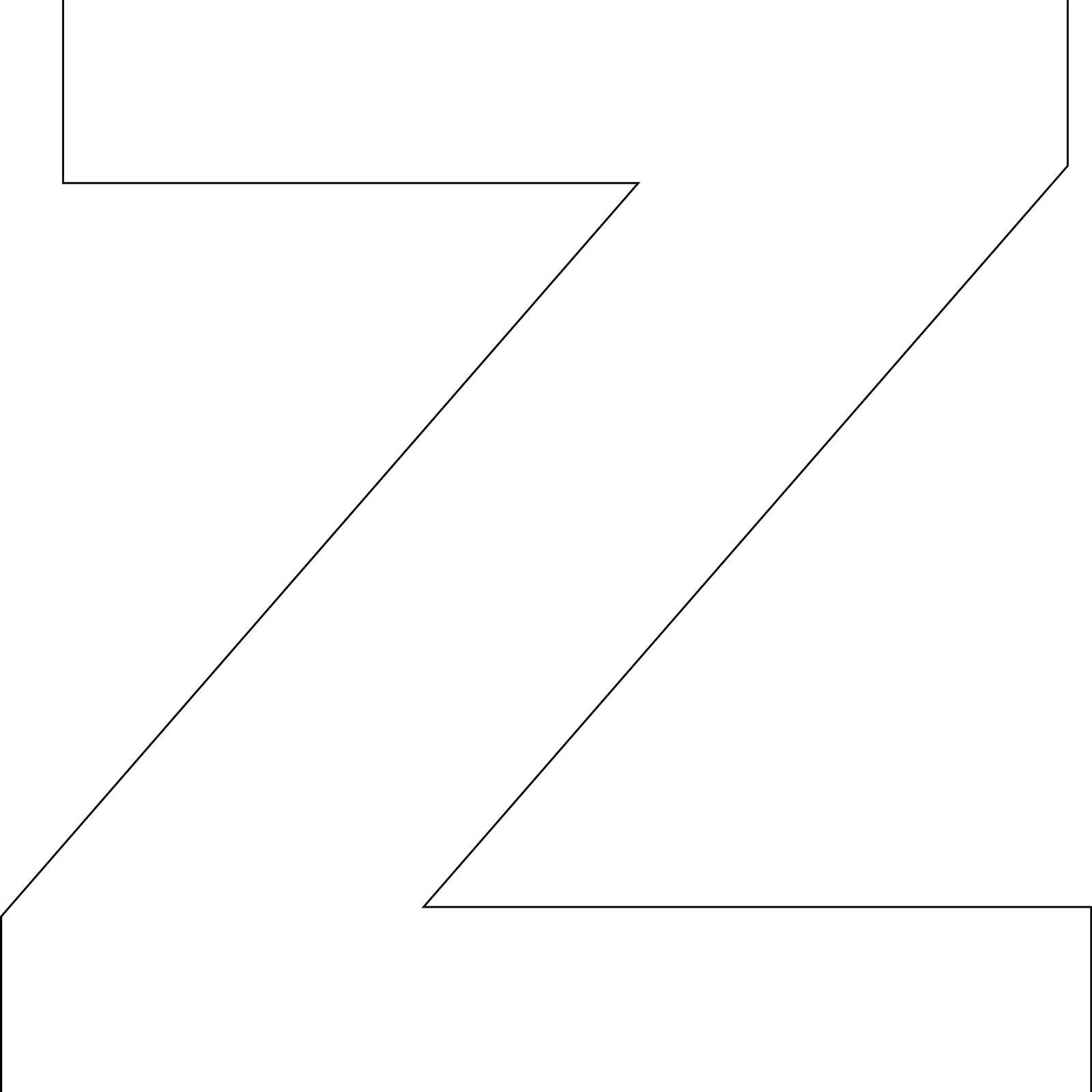 letter z template printable