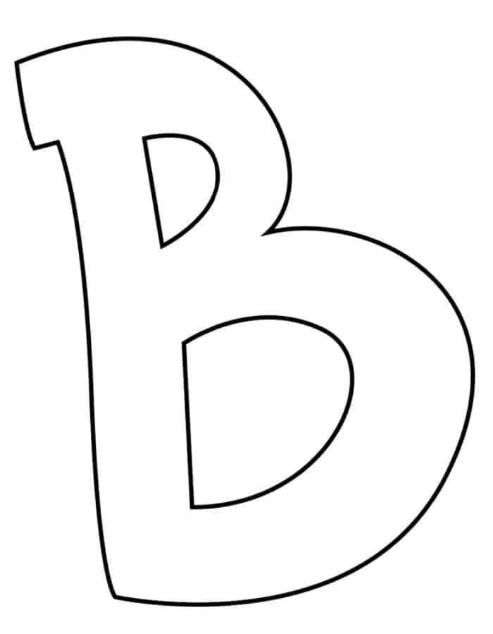 letter b template free printable