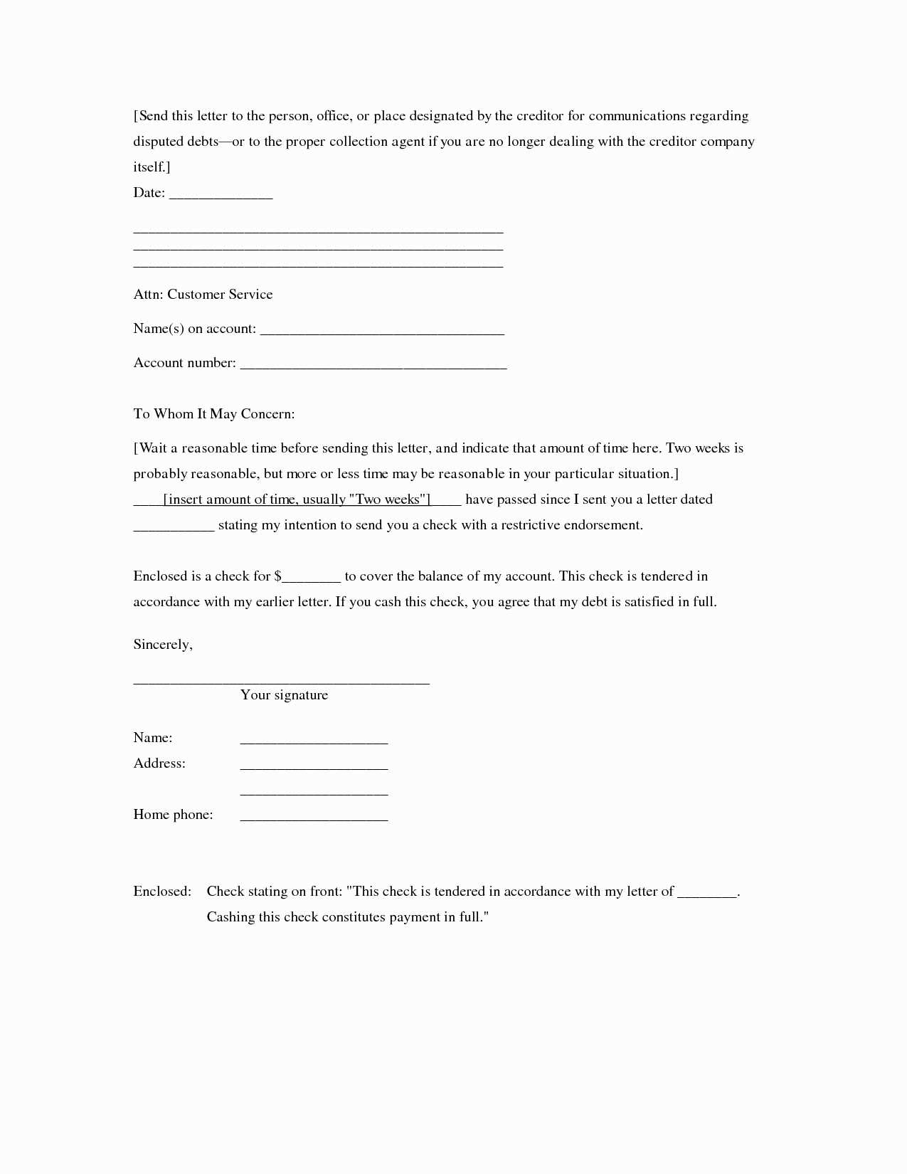 paid in full letter from debt collector template