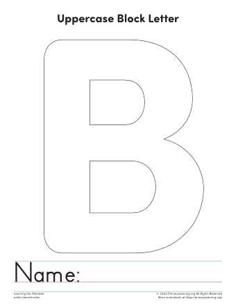 free letter b template