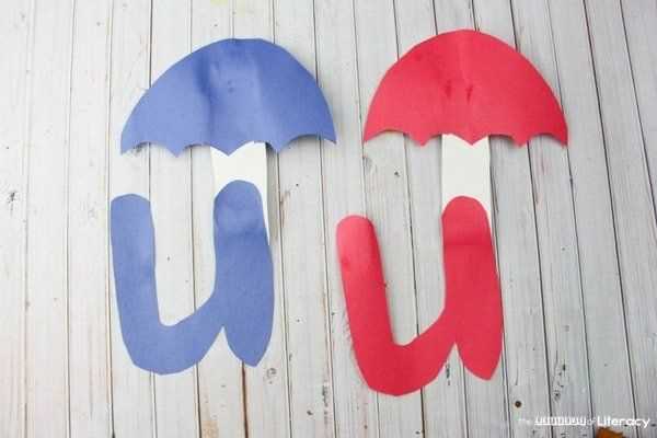 letter u umbrella craft template