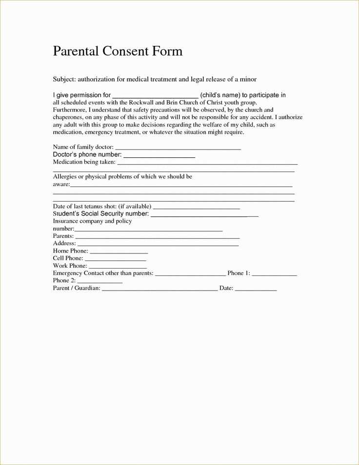 parent permission letter template