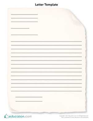 letter writing template for students