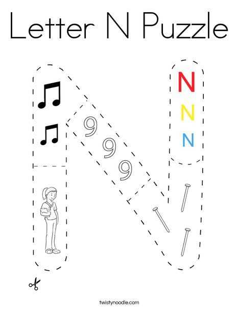 letter n template for preschool