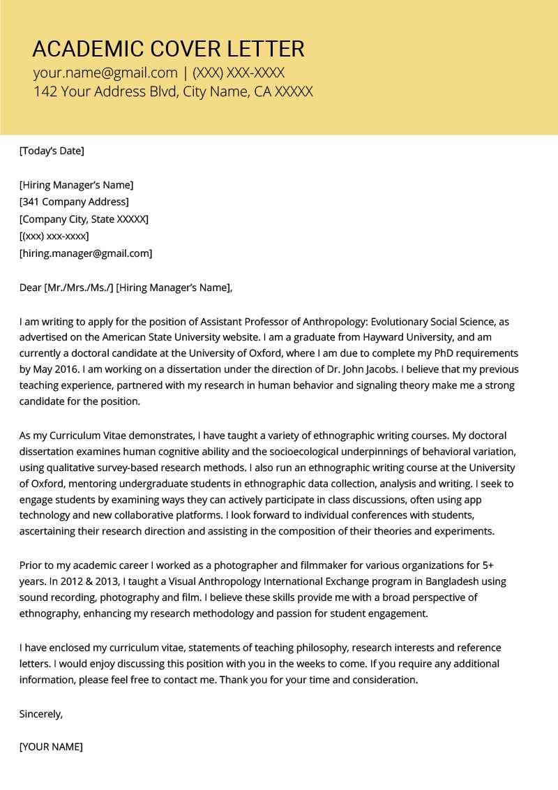 handwritten cover letter template