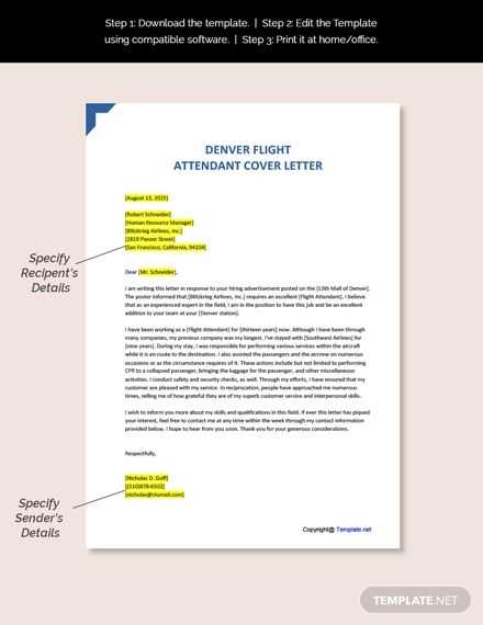 cover letter template wordpad