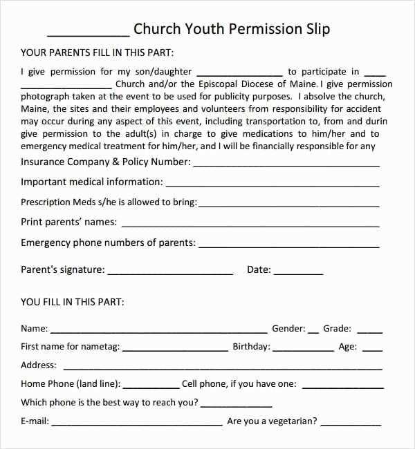 field trip permission letter template